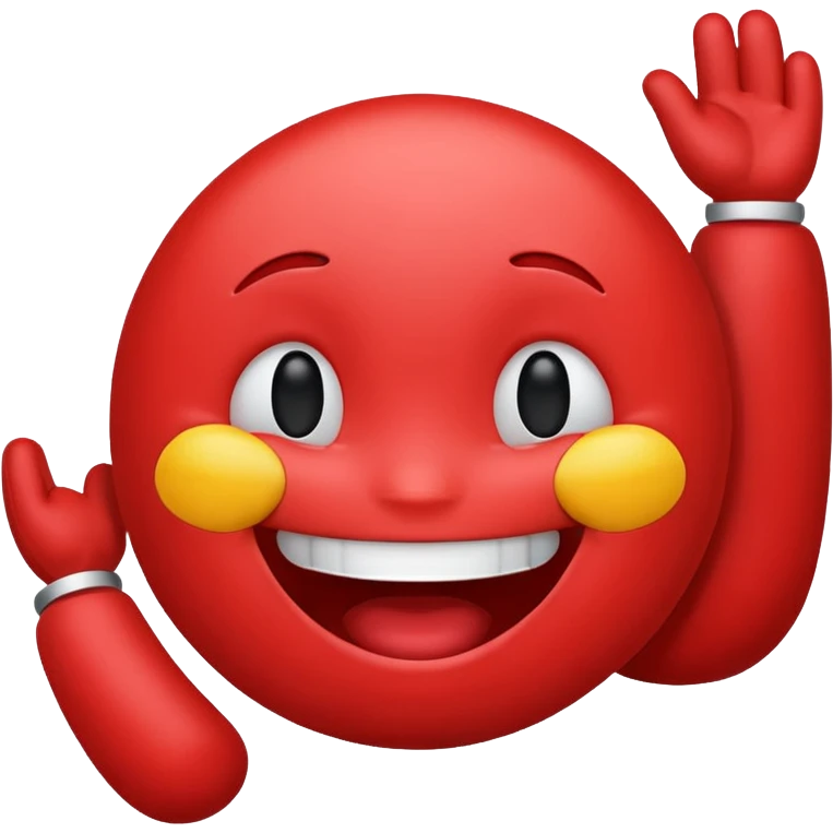 Lafing in red color emoji emoji