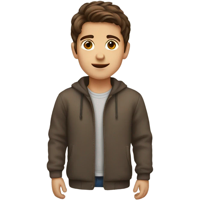 boy with brown hair and brown eyes emoji