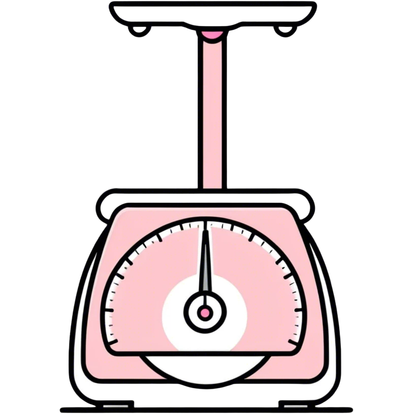 pink baby scale emoji