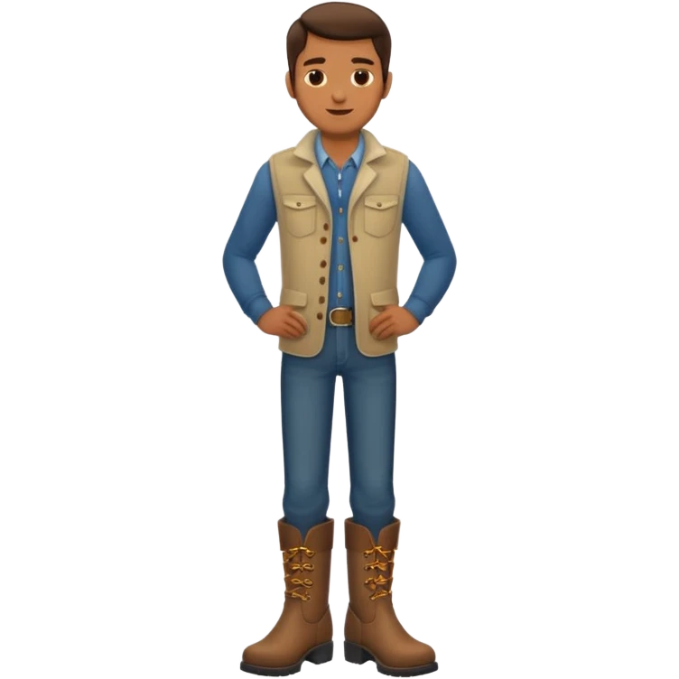 Tall man wearing boots  emoji