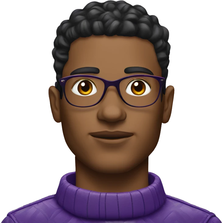 Guy wearing purple louis vuitton portrait emoji