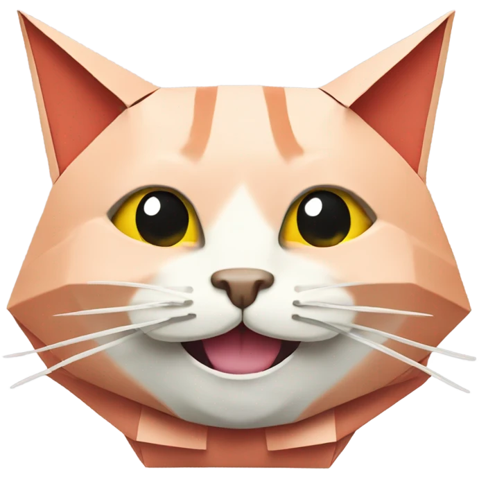cat smiling origami saumon emoji