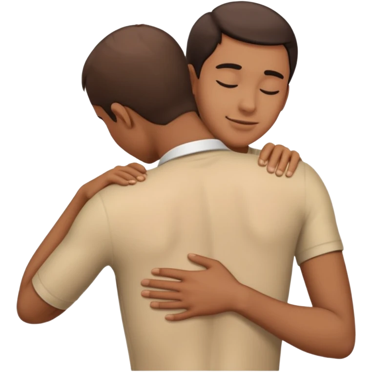 rubbing each others back emoji