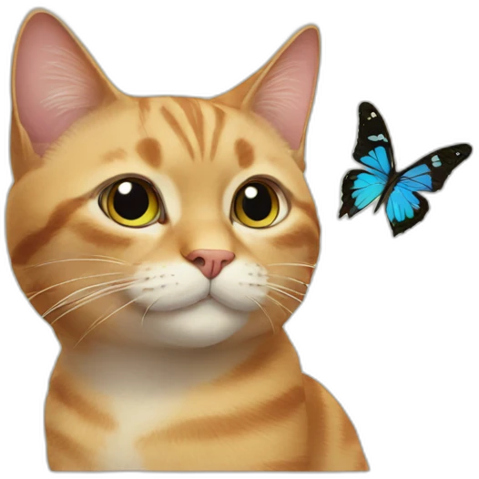Cat with a butterfly emoji
