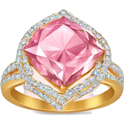 Pink diamond ring emoji