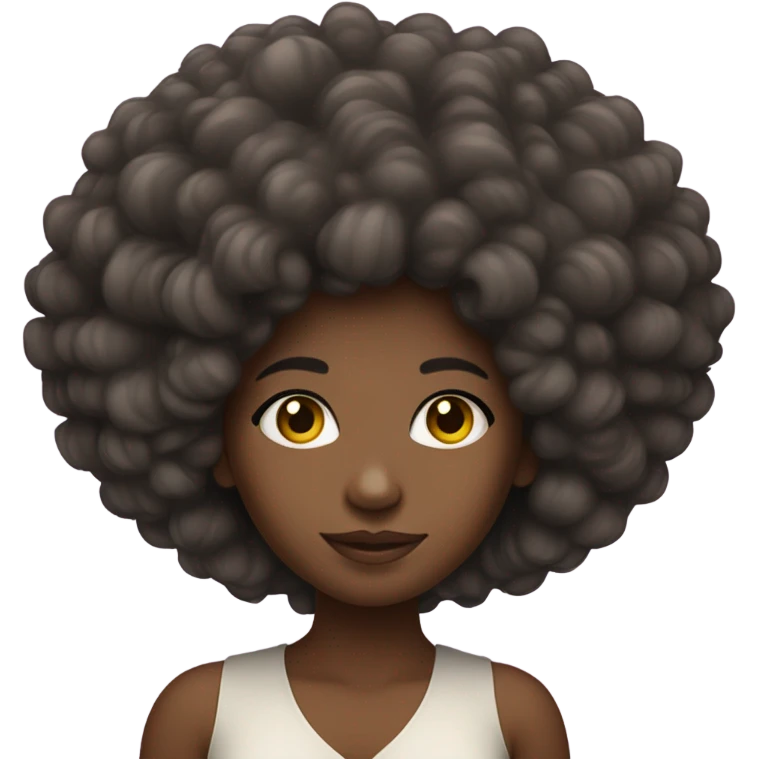 Senegalese girl with afro emoji