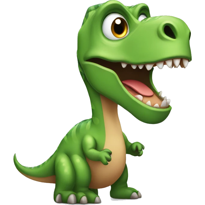 Dinosaur using iPhone emoji