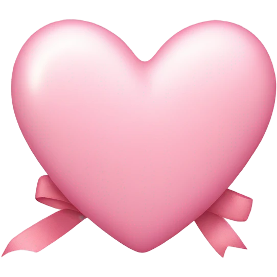 light pink heart with ribbon  emoji