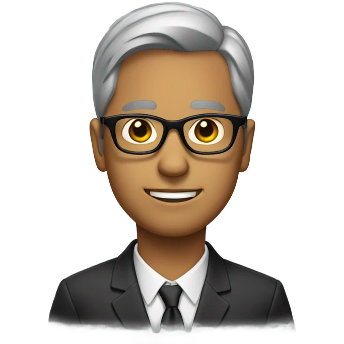 Man with glasses and suit  emoji