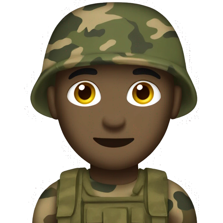 US Marine in woodland camouflage  emoji