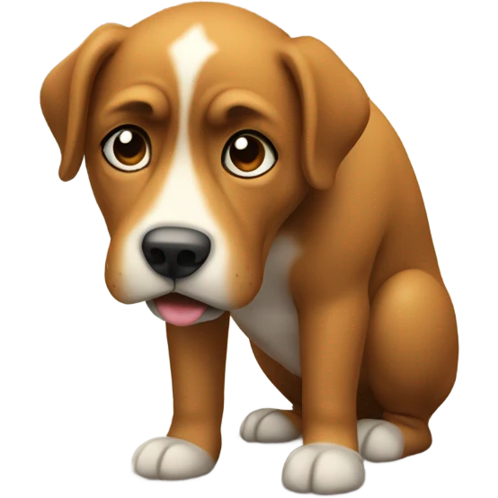 Dog pooping emoji
