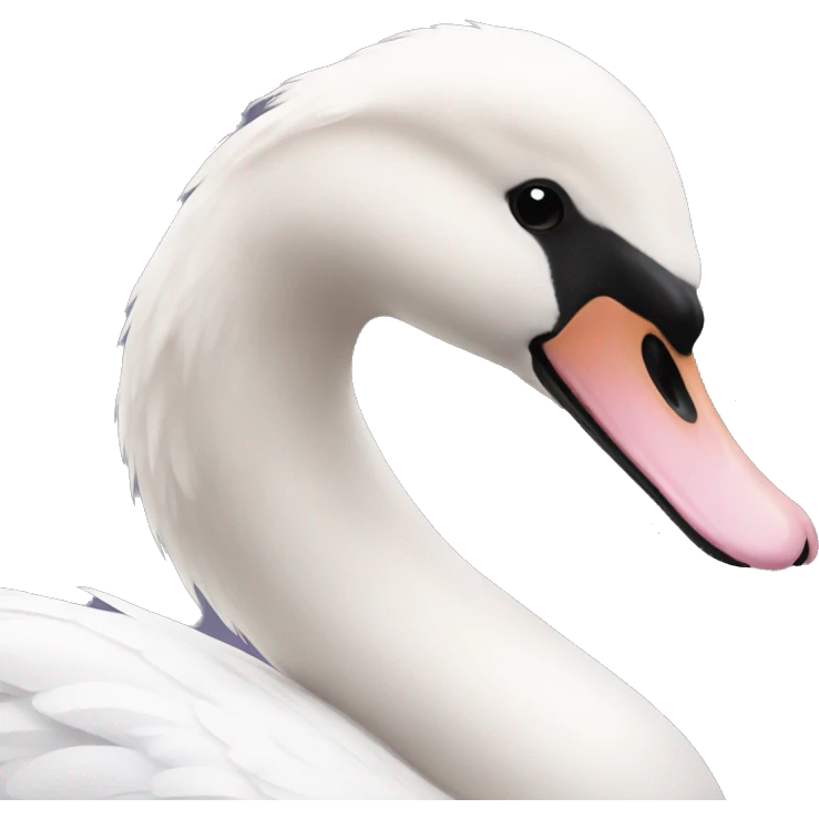 swan with light pink bow emoji