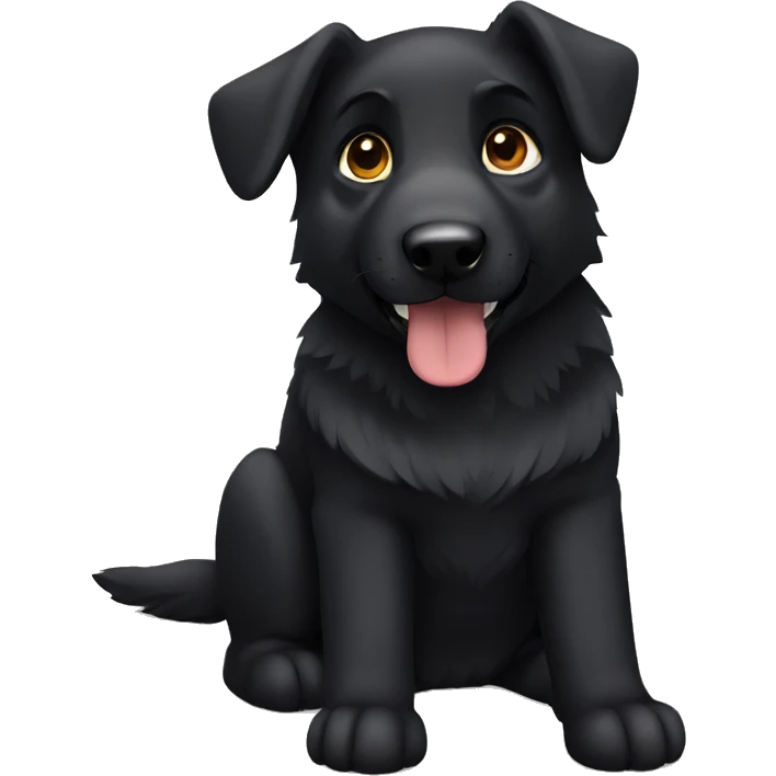 Black German shepherd  emoji