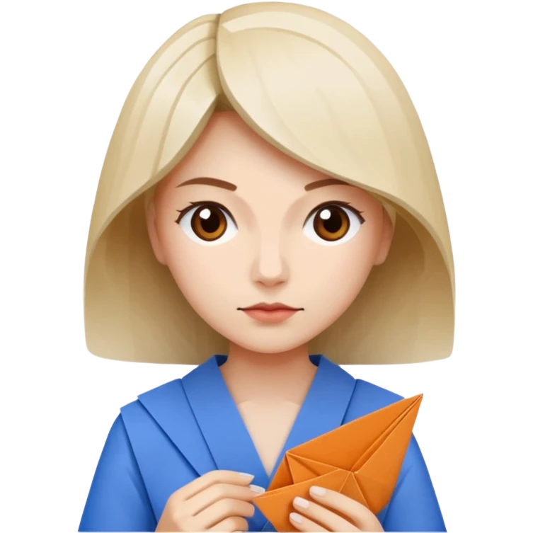 the woman who does origami emoji
