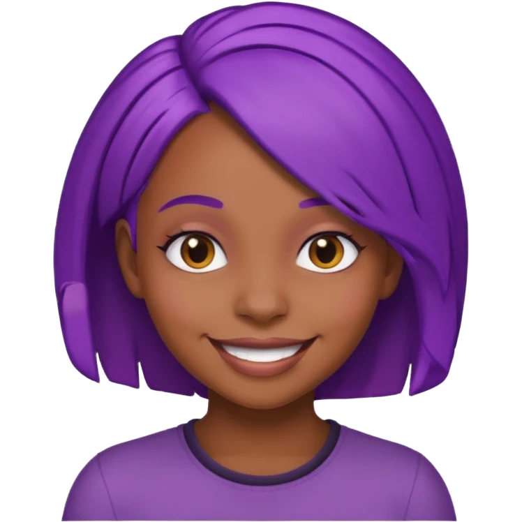 nerd emoji but it’s a black girl with purple hair emoji