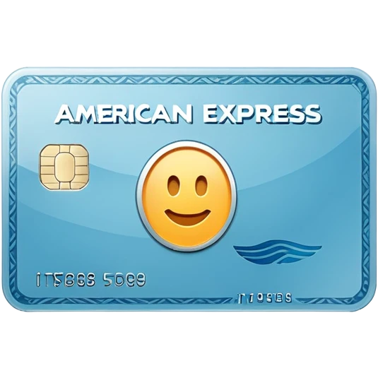 Light blue American Express card emoji