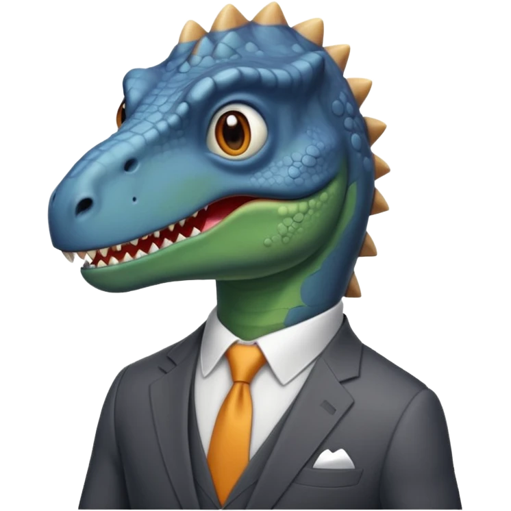 dinosaur in business suit emoji