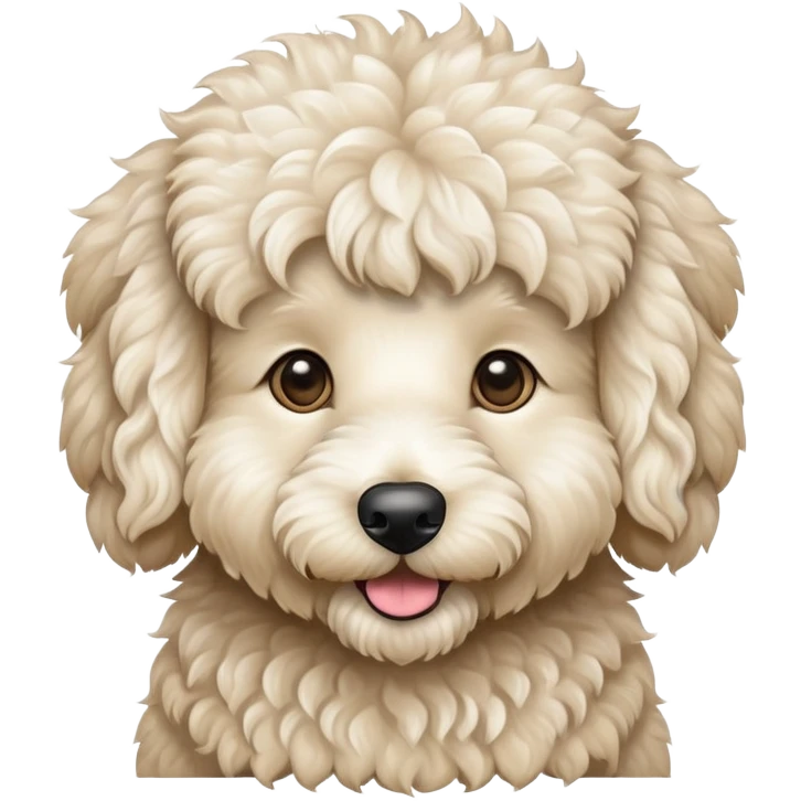 white golden doodle emoji