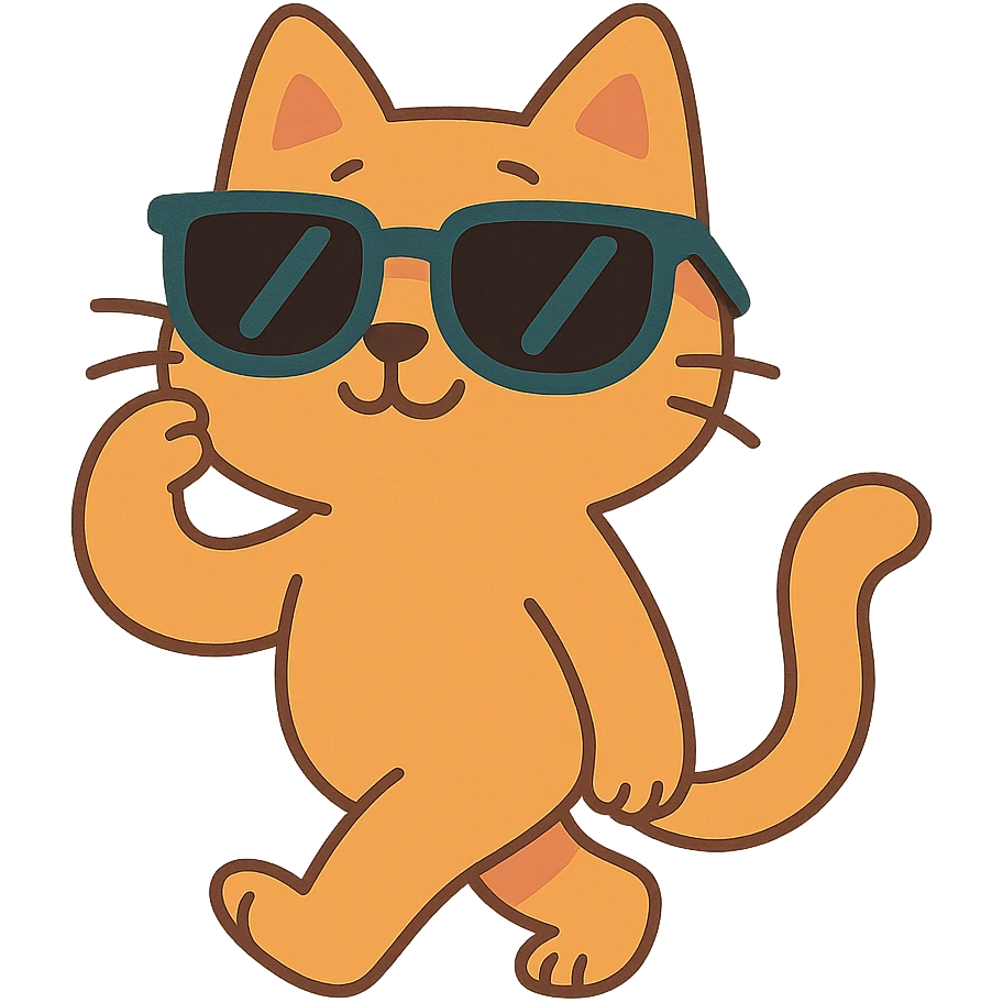 cat wearing sunglasses emoji