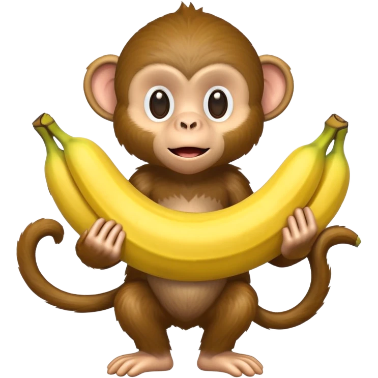 a cartoon monkey with a bunch of bananas wrapped around its body emoji