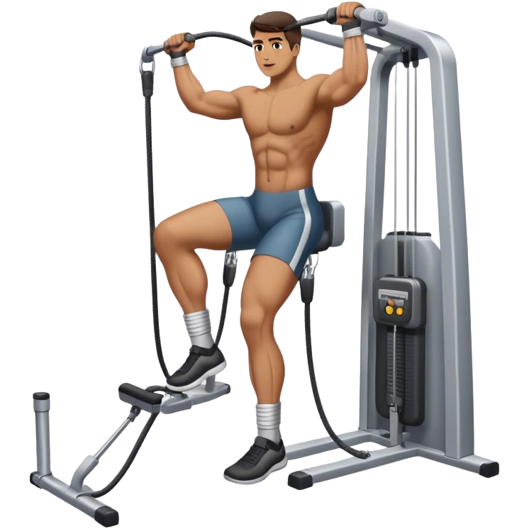 standing cable-machine-leg-raise with ankle-cuffs emoji