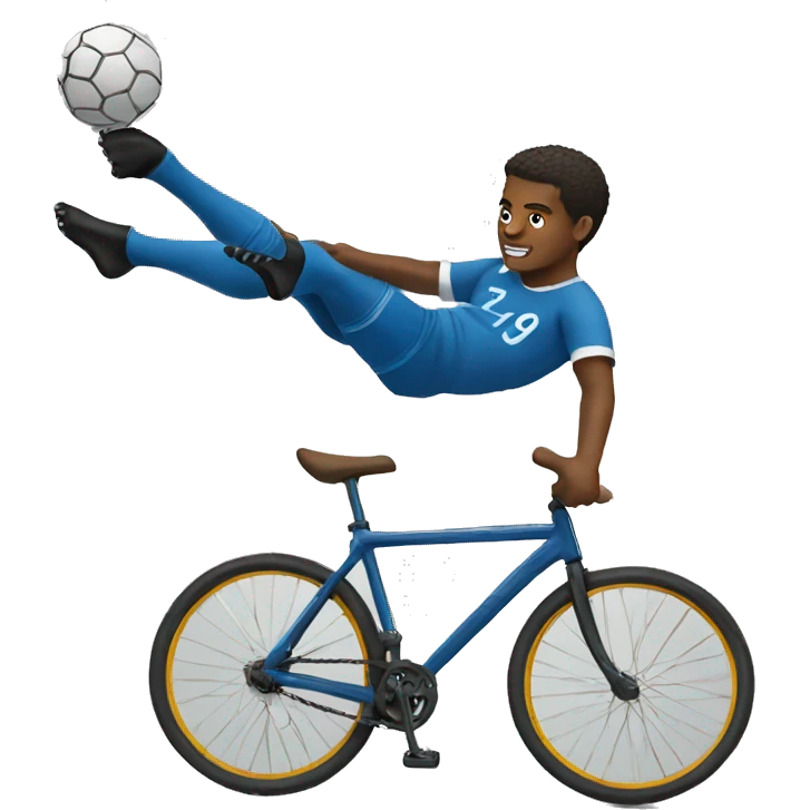 A boy Bicycle kick emoji