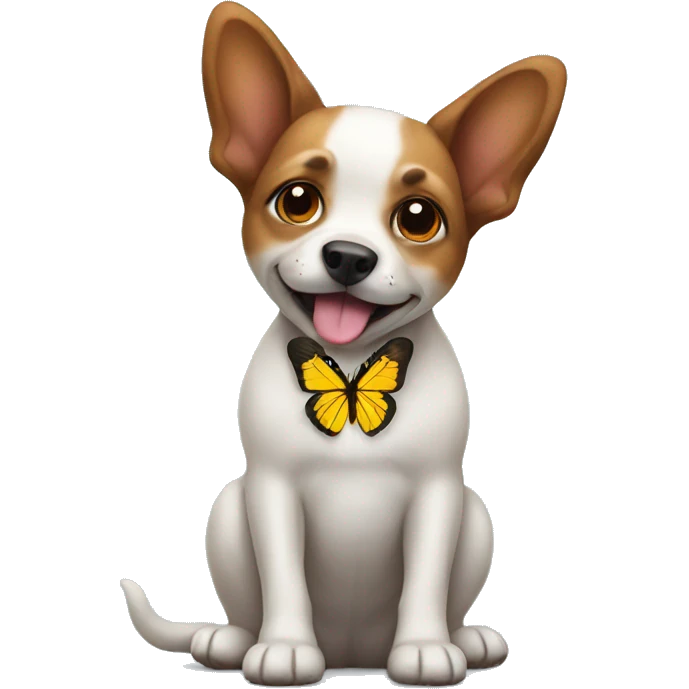 dog with a butterfly  emoji