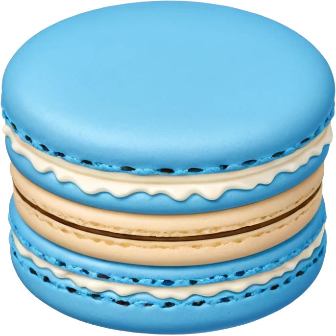 One blue macaron emoji