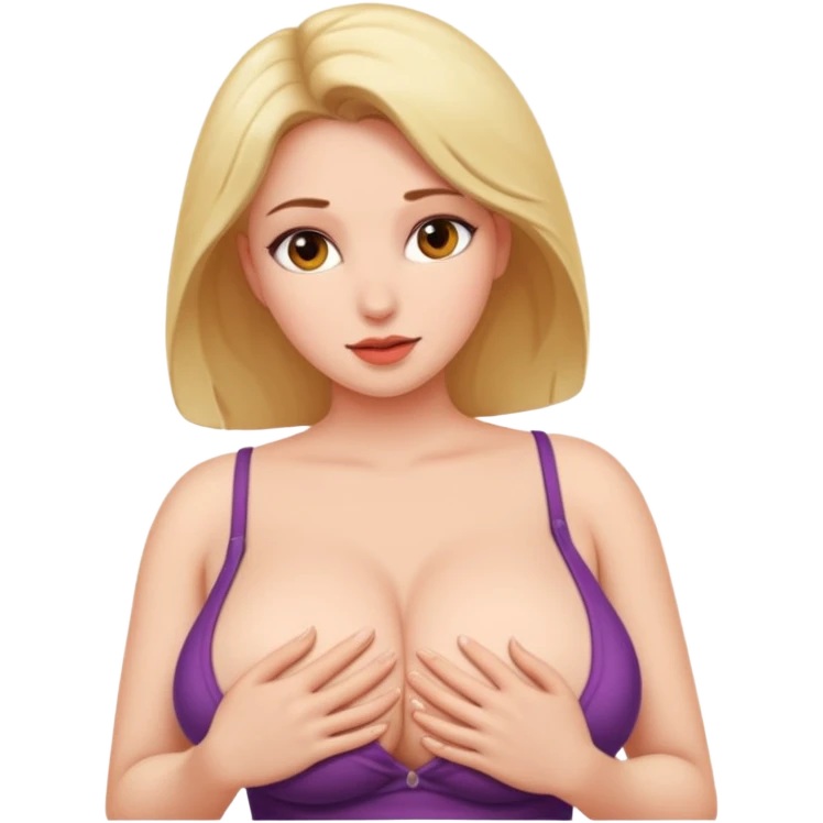 A sexy woman big breast and she's having sex emoji