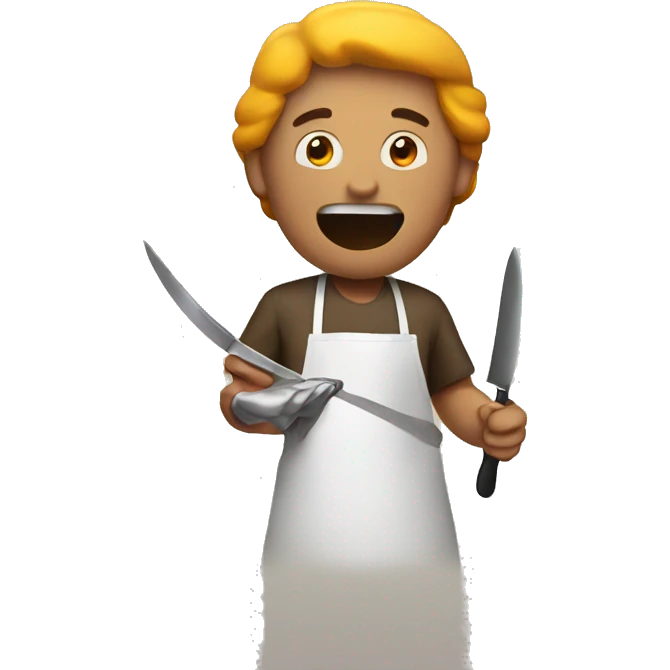 Guy with knife cooking emoji