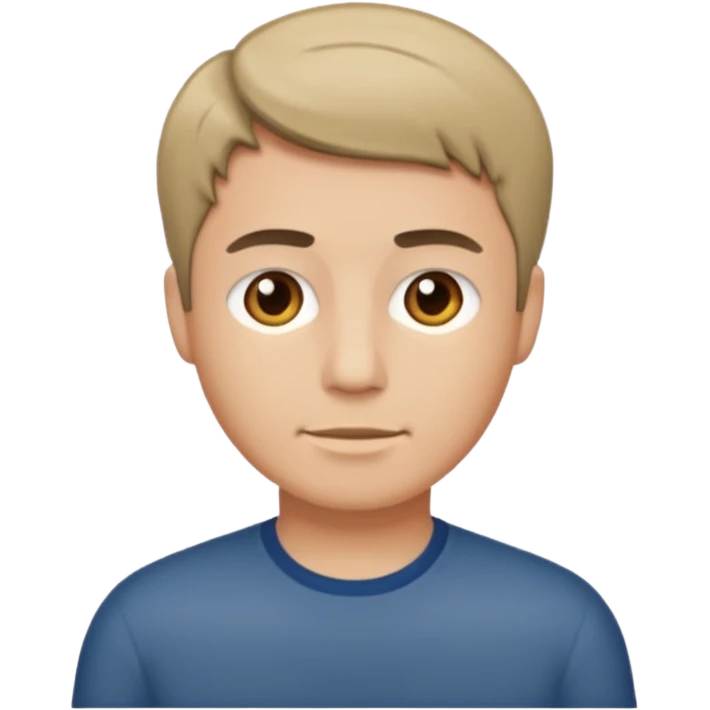 man with short hair medium tone emoji