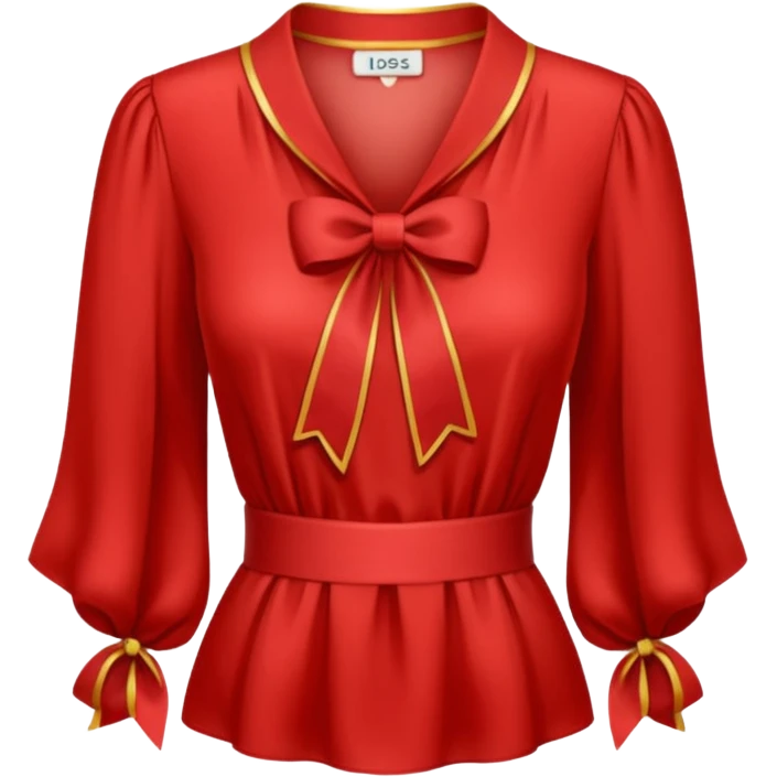 red blouse with ribbon emoji