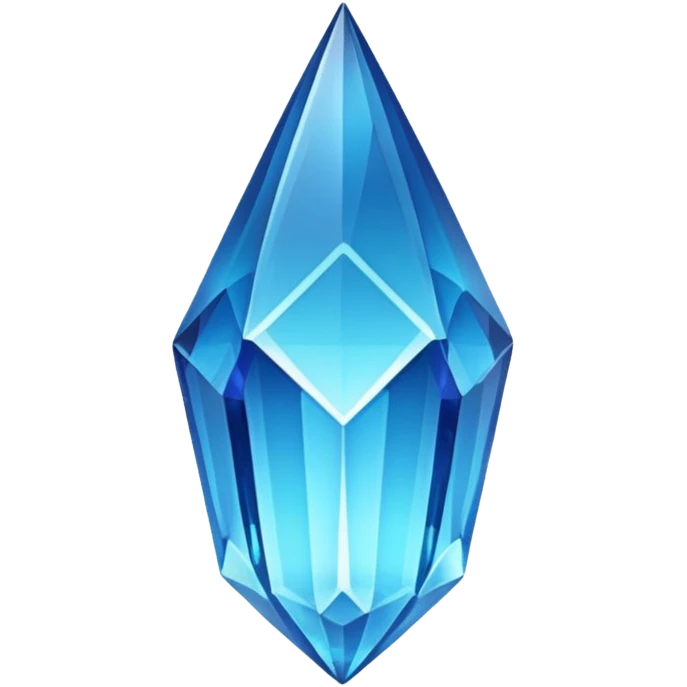 Long Blue crystal emoji