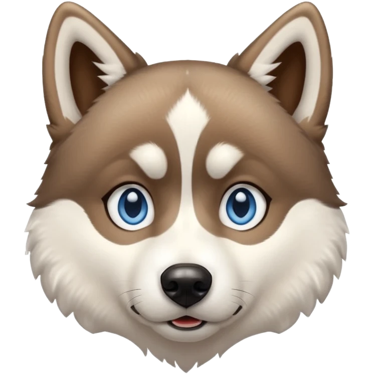 Husky with blue eyes with a confused look on his face emoji