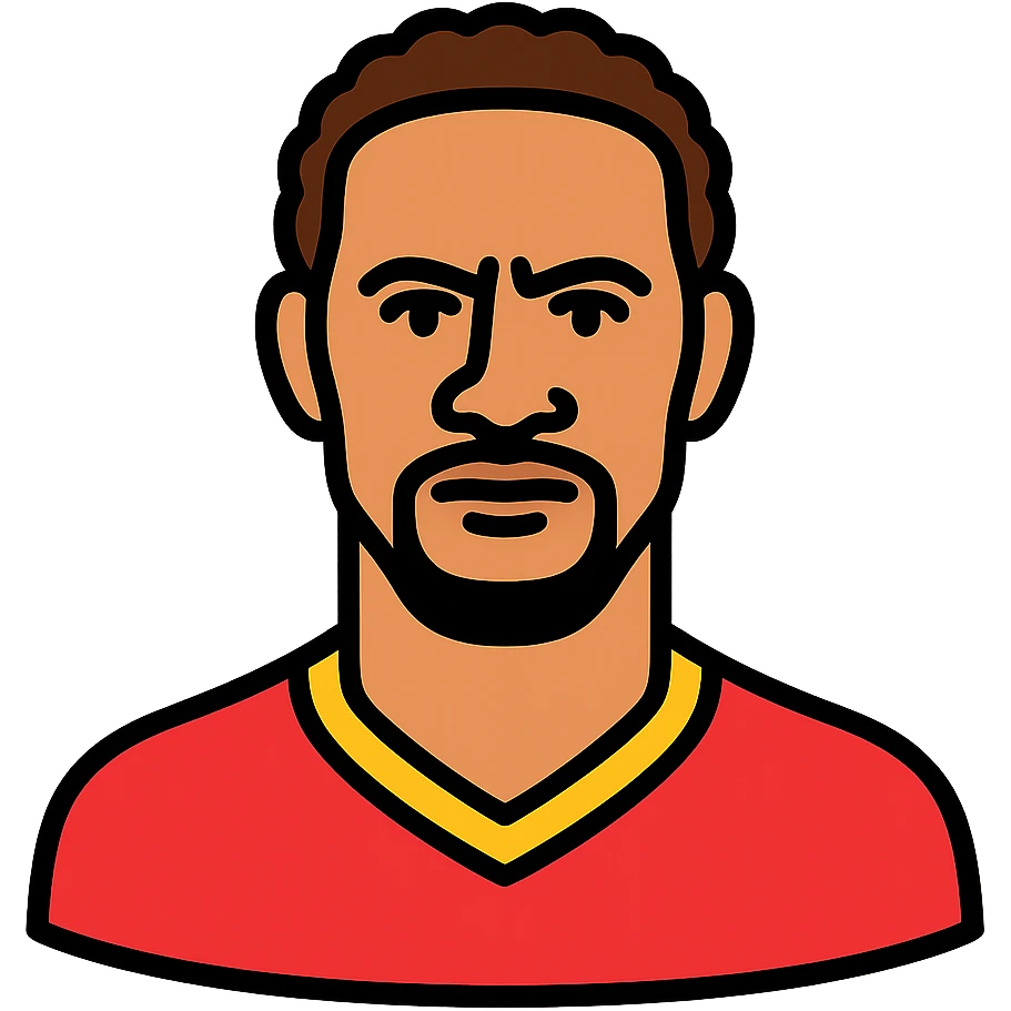 Rio Ferdinand, football legend, stylized vector art style emoji