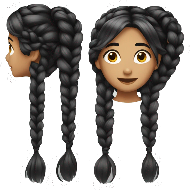 braid-black hair emoji