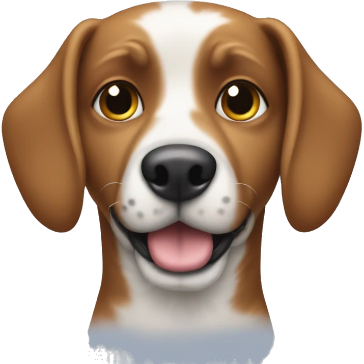 Dog boarded coli with the left eye Blue and the right eye brown emoji