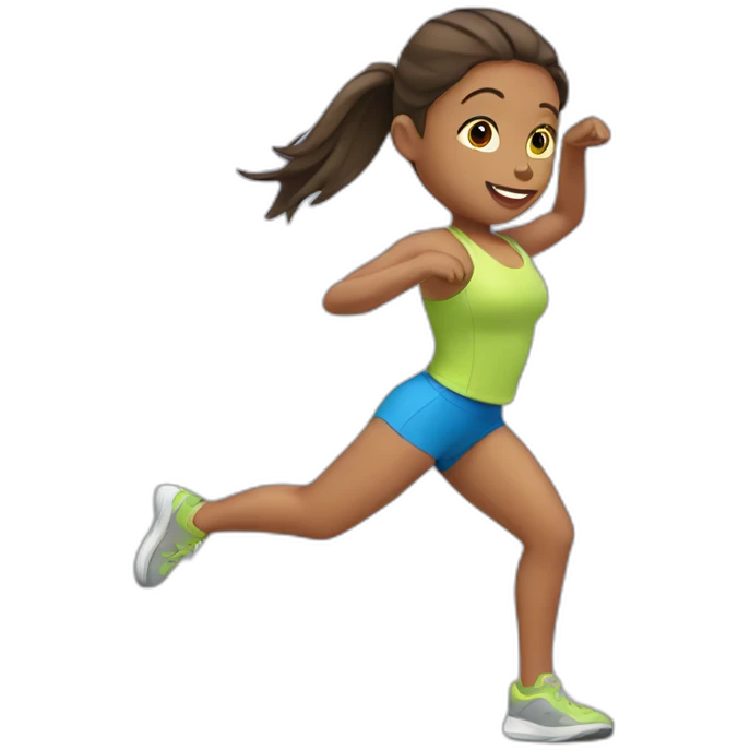 girl doing aerobix emoji