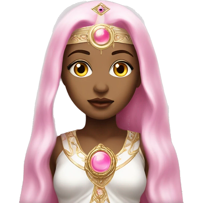 angelic diva priestess pink third eye emoji