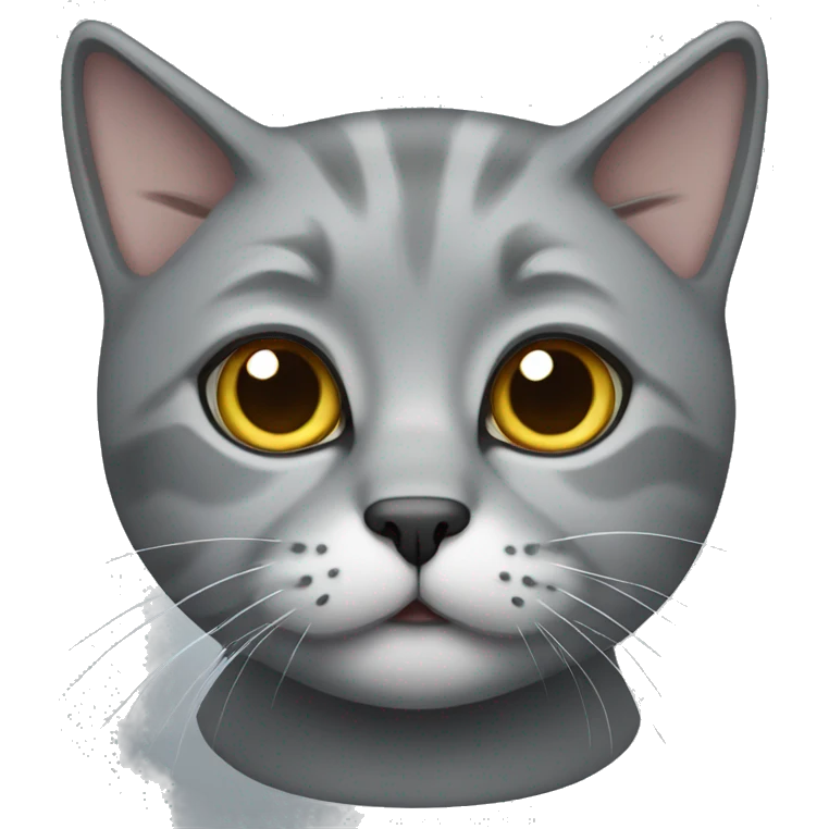 grey Scottish cat  emoji