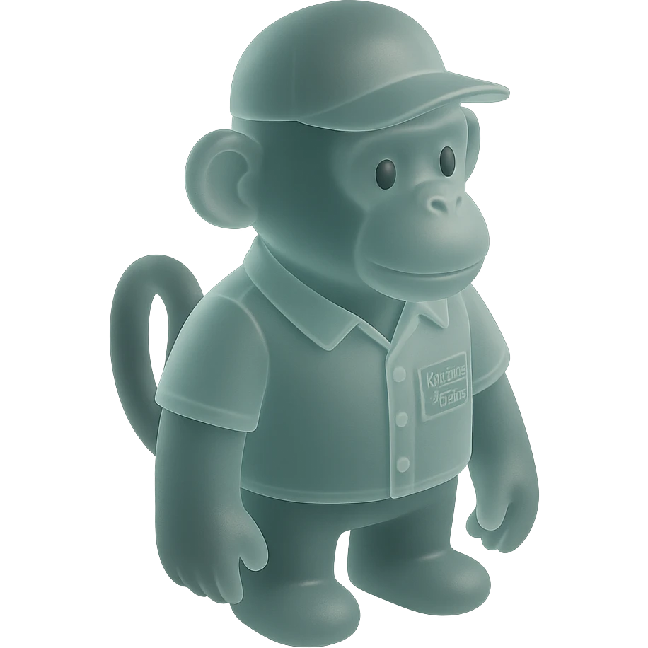 A monkey wearing a Krasnoye & Beloye uniform emoji