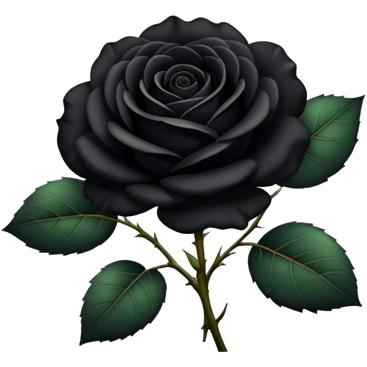 Real black rose emoji