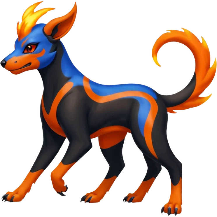 Houndoom-Electrike-Fakémon-hybrid-creature (full body)  emoji