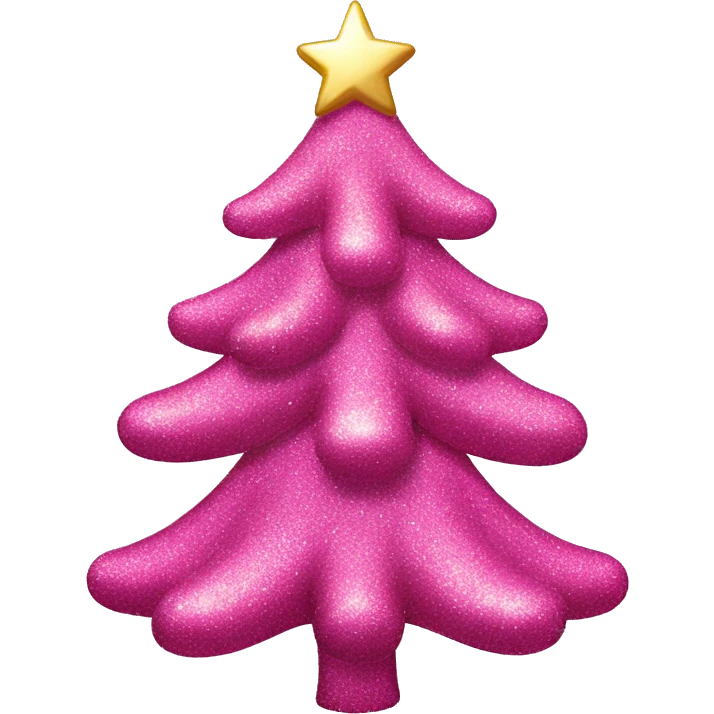 Pinker Glitzer Weihnachtsbaum  emoji