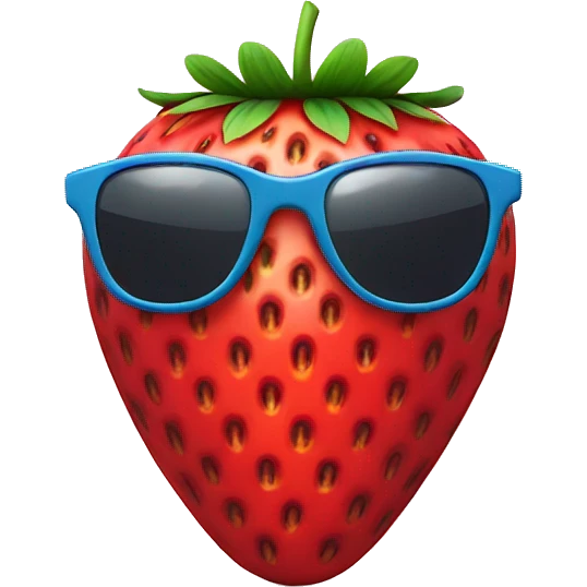 strawberry with sunglasses  emoji