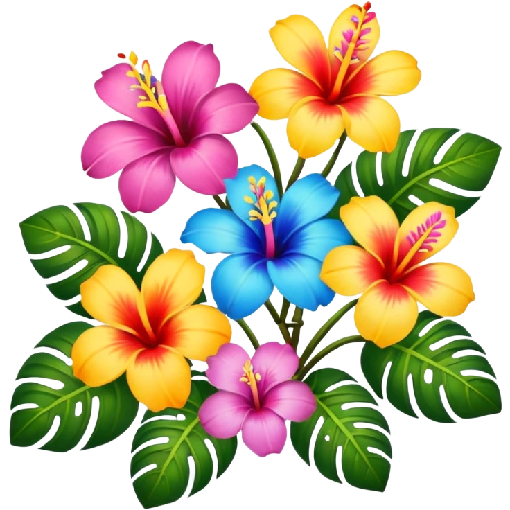 Hawaiian flowers emoji