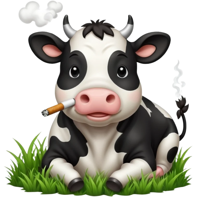 cute cow smoke weed emoji