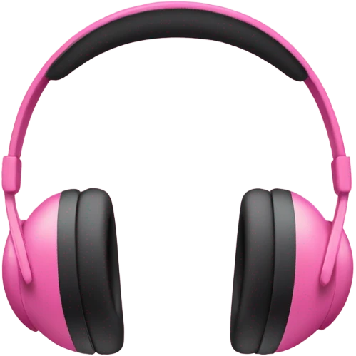 Pink headphones emoji
