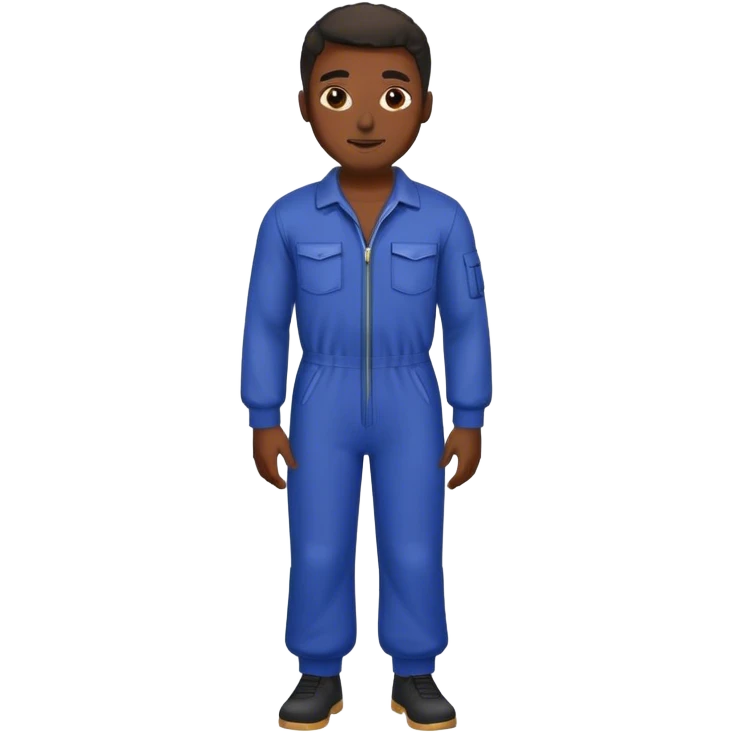 Black man in jumpsuit  emoji