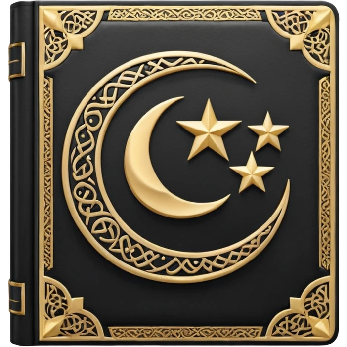 Closed Quran with the Islamic Symbol on it (moon and star) emoji